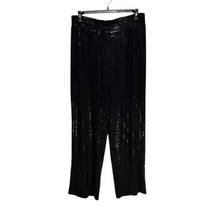 Anne Klein Black‎ Sequin Wide Leg Pants Size L thumbnail 9