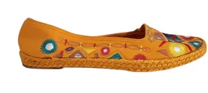 Andre Assous Orange Embroidered Espadrille Slip-On Shoes Size 9.5 thumbnail 1