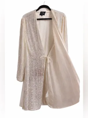 Retrofete Gabrielle Sequin Robe White Mini Dress thumbnail 11