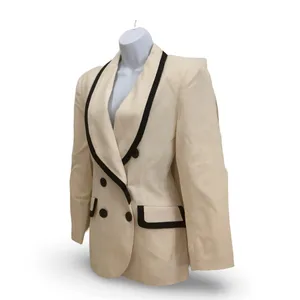 J. Gallery Contrast Trim Blazer Black Size 4 thumbnail 2