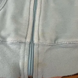 Self Esteem Vintage y2k Baby Blue Velour Zip Up Hoodie, M thumbnail 5