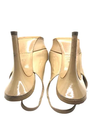 Nicholas Kirkwood Beige Patent Leather Slingback Platform Stiletto Heels (36.5) thumbnail 8