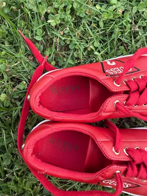 GUESS Women’s Red Logo Low Top Sneakers Size 6.5M thumbnail 5