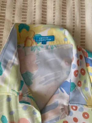 Vintage pastel color cropped soft jacket maximalist colorful print textile Multiple Size L thumbnail 4
