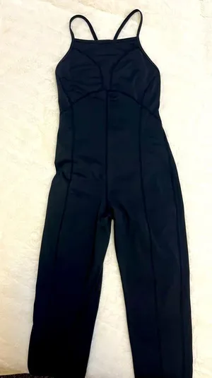 Free People Black Fitted Jumpsuit with Spaghetti Straps thumbnail 1