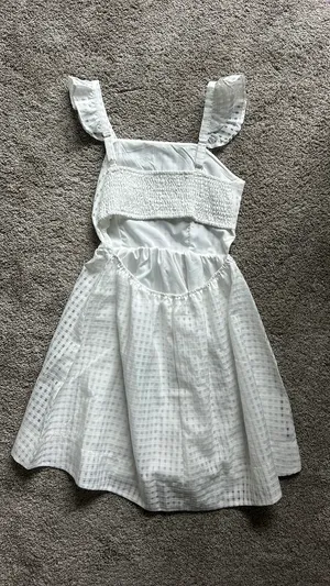 Open Backed White Graduation Dress Size S thumbnail 3