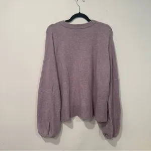 Madewell Payton Pullover Sweater in Coziest Yarn Heather Lilac L thumbnail 7