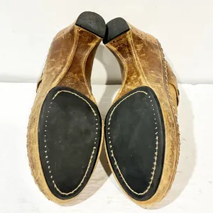 Frye Women’s Charlotte Ring Brown‎ Distressed Heeled Clogs Mule Shoes Size 8 thumbnail 7