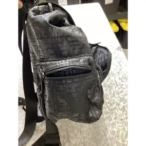 Steve Madden BSOLLY Backpack Black Multi Logo‎ Print Nylon Bag DO328735 NEW thumbnail 3