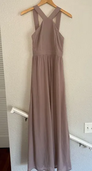 Lulus Air of Romance Taupe Maxi Dress Small Wedding Bridesmaid Formal Neutral thumbnail 8