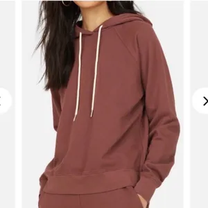 MATE the Label Organic Terry Raglan Hoodie in Plum - XS thumbnail 2