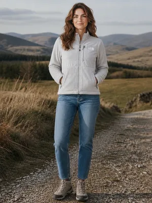 The North Face Hybrid Fleece Jacket Gray Full Zip Women’s Small Outdoor Gorpcore thumbnail 3
