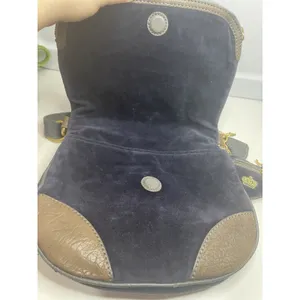 Vintage Juicy Couture Navy Velour Crossbody Bag “love your couture” thumbnail 5