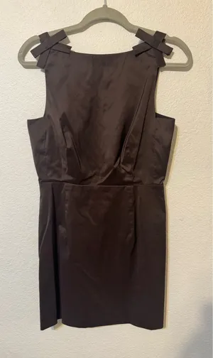 Dillard's Gianni Bini x Lilly Sisto Blakely brown bow dress thumbnail 1