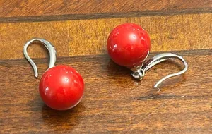 Earring 925 sterling silver 5.40g h55 thumbnail 1
