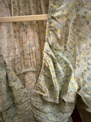 Lush Clothing Green Floral Long Sleeve Dress thumbnail 3