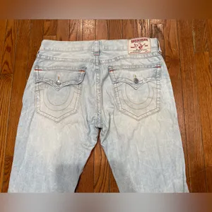 True Religion Light Blue Straight Leg Jeans thumbnail 16