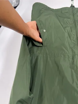 Old Navy Active Olive Green Hooded Windbreaker‎ Jacket Medium thumbnail 4