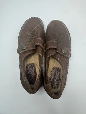 Earth Origins By Earth Brown Leather Slip Ons Size 6M thumbnail 4
