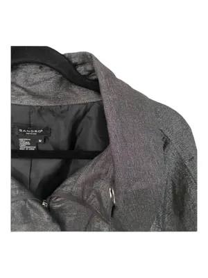 Sandro 𖦹 Cropped Swing Jacket 𖦹 Metallic Black + Silver Hardware 𖦹 Medium 𖦹 thumbnail 11