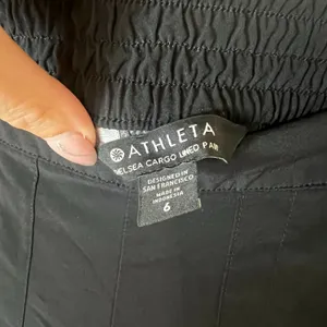 Athleta Chelsea Cargo Lined Jogger Pants in black 6 thumbnail 6