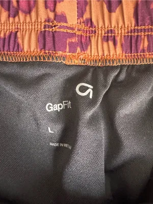 Gap GapFit Leopard Print Running Shorts‎ L Built-In Liner Athletic thumbnail 2