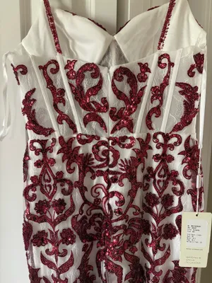 Stacees Prom Dress Red Size 8 thumbnail 4