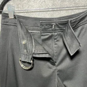 Jones New York Signature Black D-Ring Belted Straight Leg Trousers Size 8‎ thumbnail 6