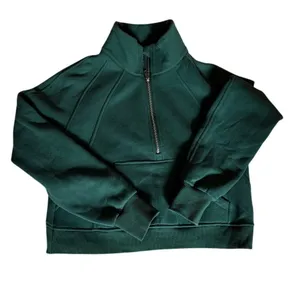 Green Quarter Zip Pullover Sweatshirt Small Golf Tennis Preppy Athleisure thumbnail 2