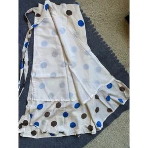 Chic Blue Tee and‎ Polka Dot Wrap Skirt Set Vintage Style Adjustable Waist S new thumbnail 5