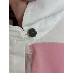 Y2K Lauren Active Ralph Lauren Pink White Stripe Polo Crest Preppy Golf L thumbnail 7