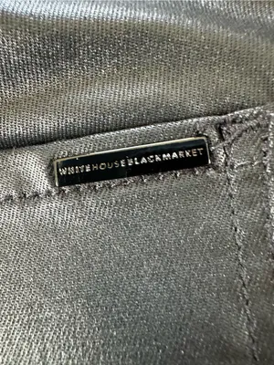 White House Black Market High-Rise Coated Skinny Jeans Black Size 4 thumbnail 12