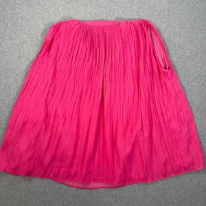 Current Air Pleated Sleeveless Blouse Women's Medium Pink Satin V-Neck Flowy thumbnail 8