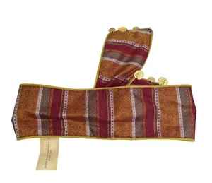 NWT Vintage Omega Fabric Wide Bohemian Coin Belt thumbnail 6