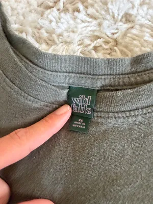 wild fable Olive Green Cropped Tee thumbnail 2