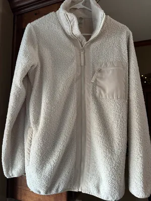 Super Soft Ivory Fleece Style Jacket By Mono B thumbnail 1