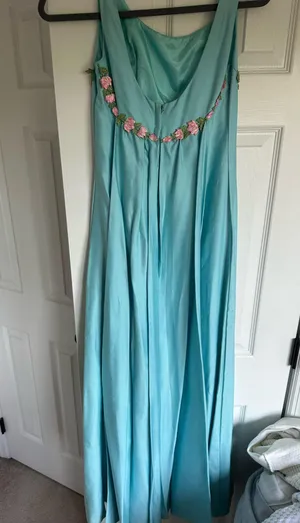 Vintage Prom Dress Blue Size XS thumbnail 1