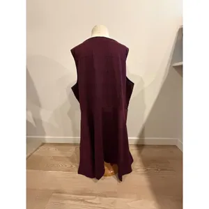 Leota Ava Dress Power Plaid Burgundy Wine Sleeveless Fit Flare Midi 3L NEW thumbnail 3