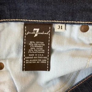 7 For All Mankind Roxanne Slim Illusion Skinny Jeans Womens 31 Dark Wash Denim thumbnail 11