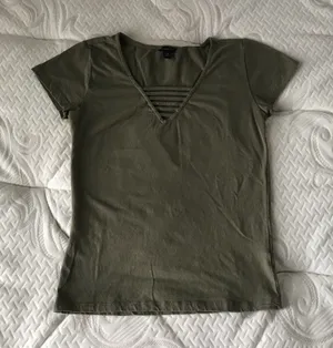 Green Crop Top With Caged Detail thumbnail 1