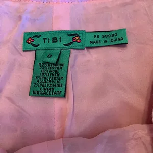 Tibi Tweed Pink Lined Skirt Size 6 Wool Linen Blend thumbnail 6