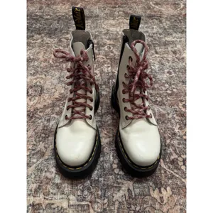 Dr. Martens Jadon Platform Boots White Leather‎ Women's 5 Punk Grunge Y2K thumbnail 4