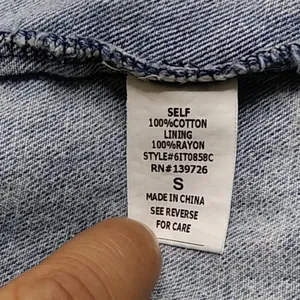 Honey Punch Patch Denim Jean Jacket Sz S thumbnail 10