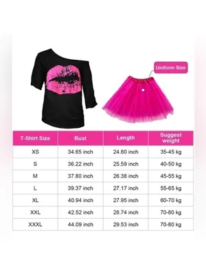 WILDPARTY 80s Outfit for Women Costume Accessories Set Pink Tutu Fanny Pack thumbnail 6
