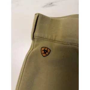 Ariat Sport Equestrian Breeches Olive Green Tan Knee Patch Riding Pants 32R thumbnail 8