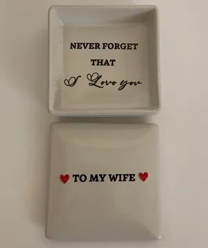 Breezy Valley To My Wife Ceramic Box & I Love You Heart Necklace In Gift Box NWT thumbnail 5