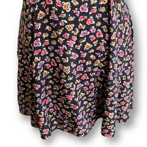 Rampage Vintage 90s Dress‎ Black Dark Floral Sweetheart Neckline Mini Forrest Fairy Boho thumbnail 6
