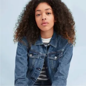 Everlane Trucker Blue Denim Jean Jacket S thumbnail 4