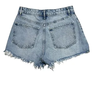 Abercrombie & Fitch Mid Rise Boyfriend Denim Shorts Distressed Raw Hem 6 thumbnail 4