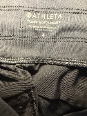 Athleta Trekkie North Mid Rise Black Jogger Size 4. thumbnail 5